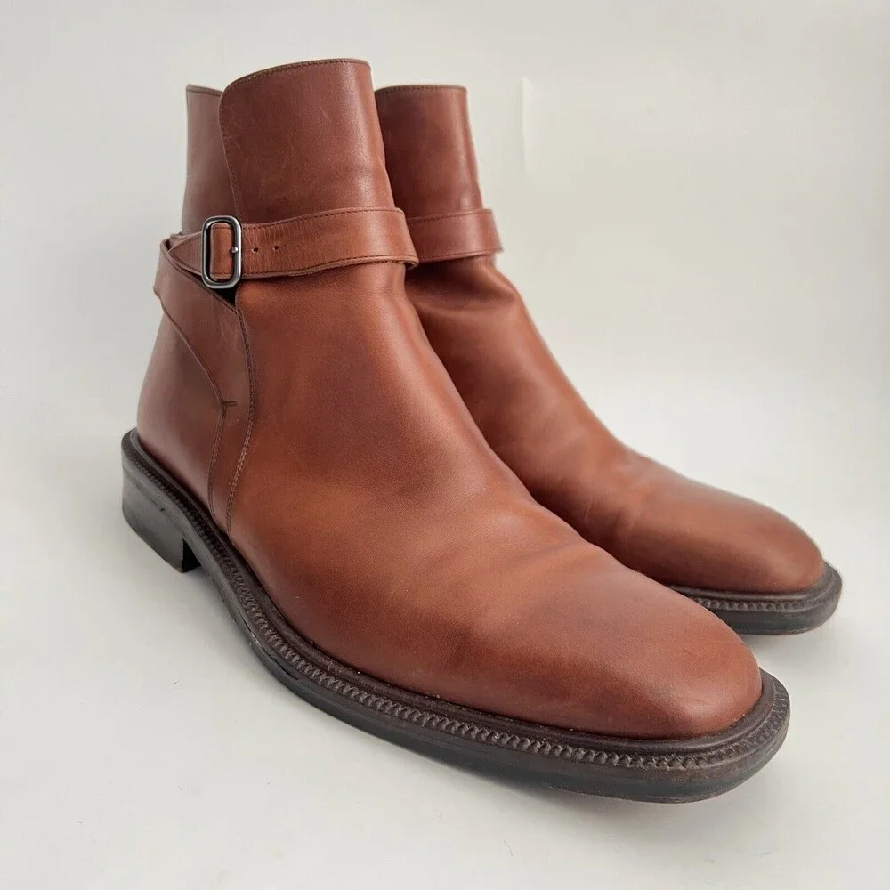 Magnanni Harness Bootie Brown Men 8